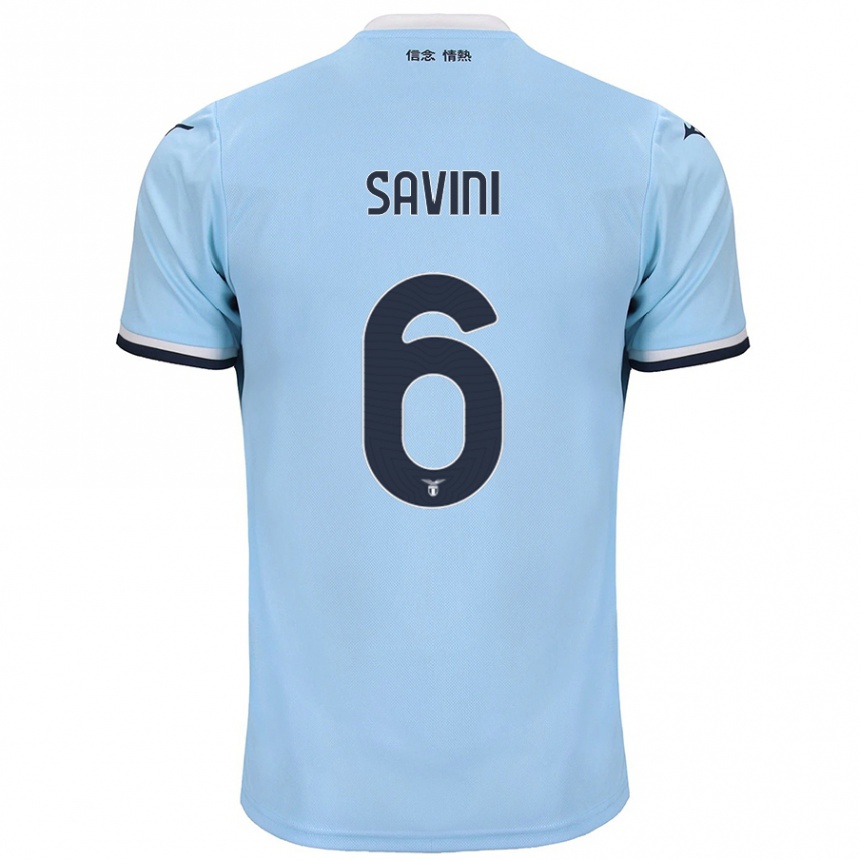 Kids Football Federica Savini #6 Blue Home Jersey 2024/25 T-Shirt Australia