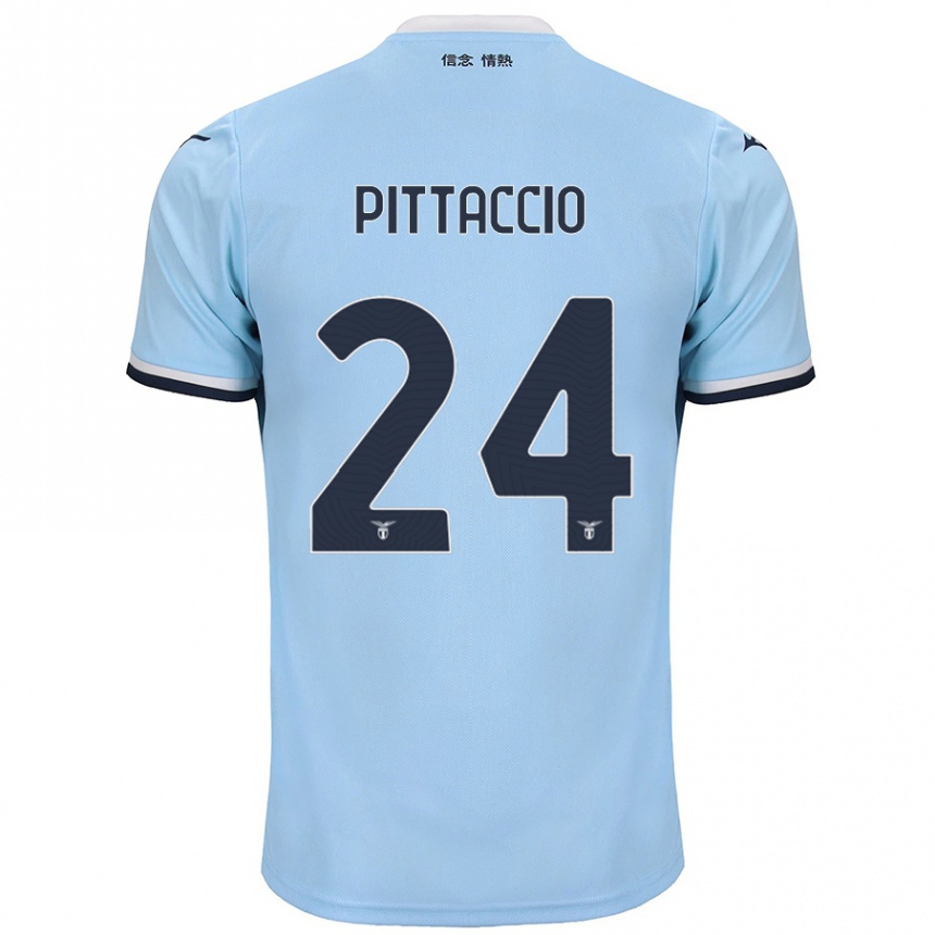 Kids Football Francesca Pittaccio #24 Blue Home Jersey 2024/25 T-Shirt Australia