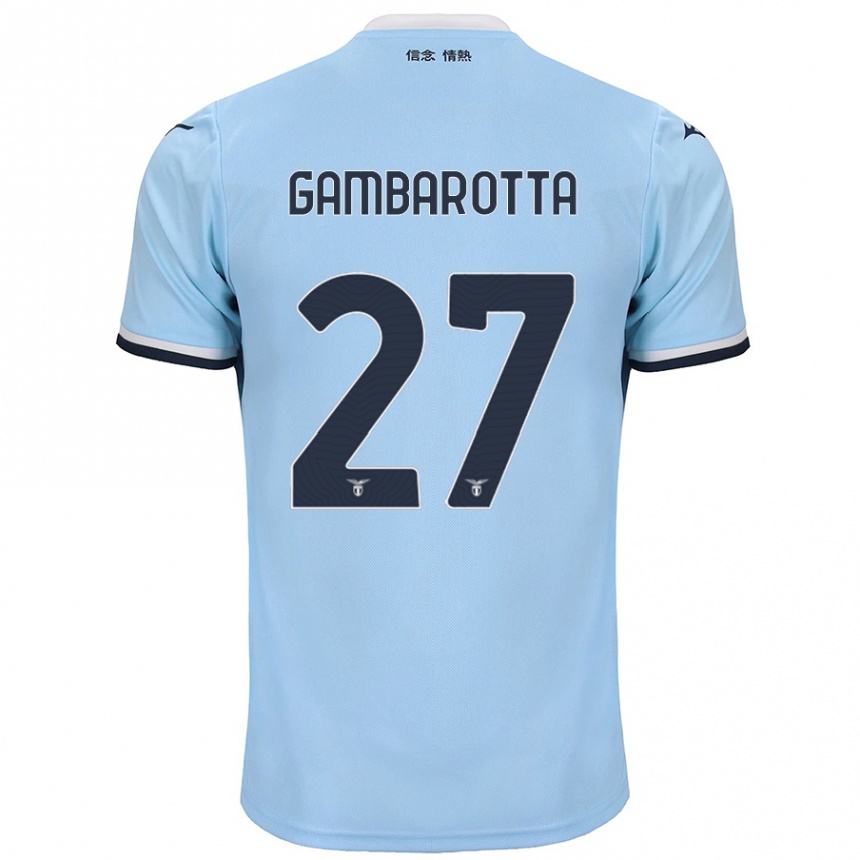 Kids Football Margot Gambarotta #27 Blue Home Jersey 2024/25 T-Shirt Australia