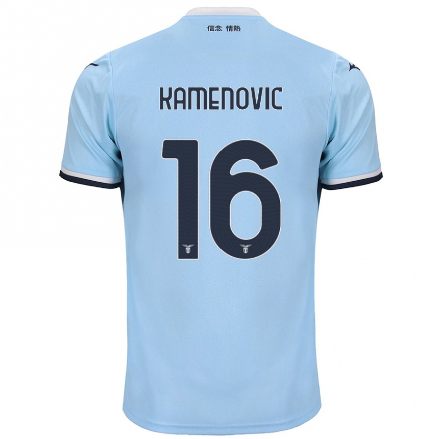 Kids Football Dimitrije Kamenović #16 Blue Home Jersey 2024/25 T-Shirt Australia