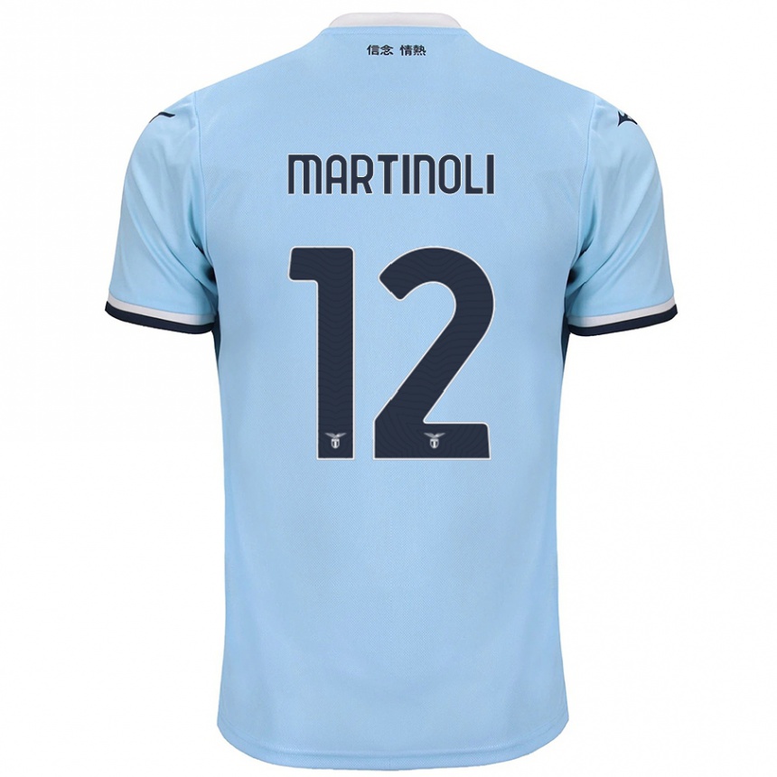 Kids Football Elettra Martinoli #12 Blue Home Jersey 2024/25 T-Shirt Australia