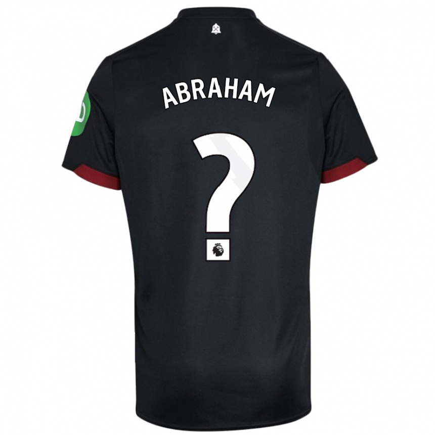 Kids Football Dondre Abraham #0 Black White Away Jersey 2024/25 T-Shirt Australia