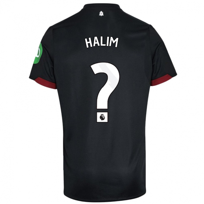 Kids Football Mehmet Halim #0 Black White Away Jersey 2024/25 T-Shirt Australia