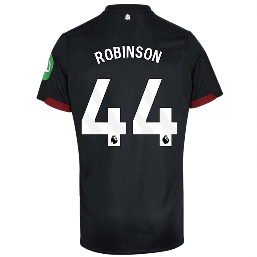 Kids Football Junior Robinson #44 Black White Away Jersey 2024/25 T-Shirt Australia