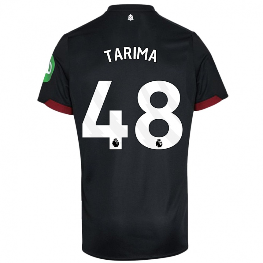 Kids Football Sean Tarima #48 Black White Away Jersey 2024/25 T-Shirt Australia