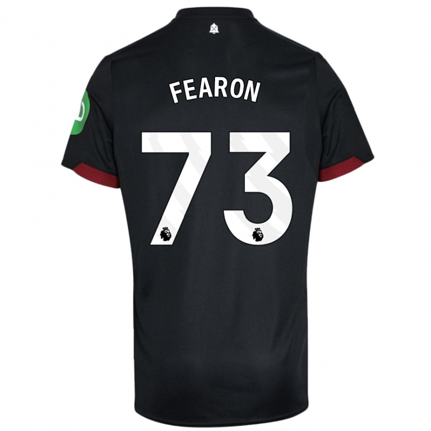 Kids Football Preston Fearon #73 Black White Away Jersey 2024/25 T-Shirt Australia