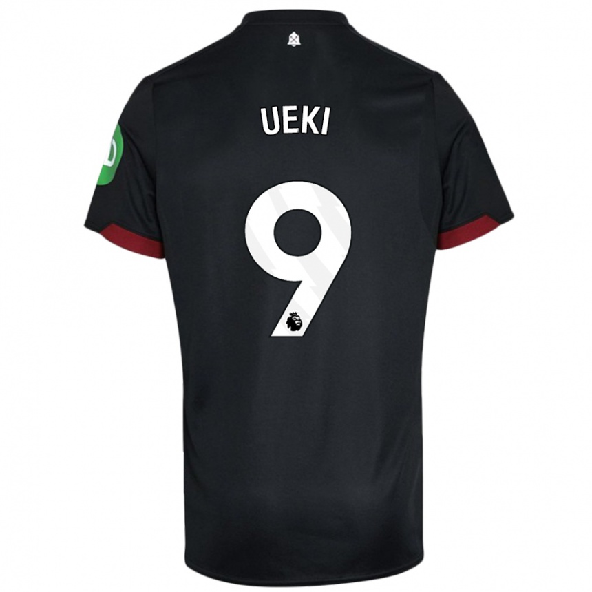 Kids Football Riko Ueki #9 Black White Away Jersey 2024/25 T-Shirt Australia