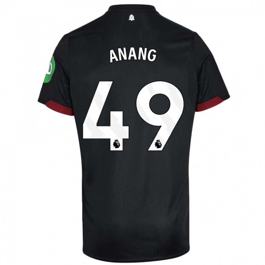 Kids Football Joseph Anang #49 Black White Away Jersey 2024/25 T-Shirt Australia