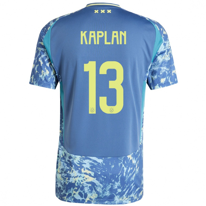 Kids Football Ahmetcan Kaplan #13 Grey Blue Yellow Away Jersey 2024/25 T-Shirt Australia