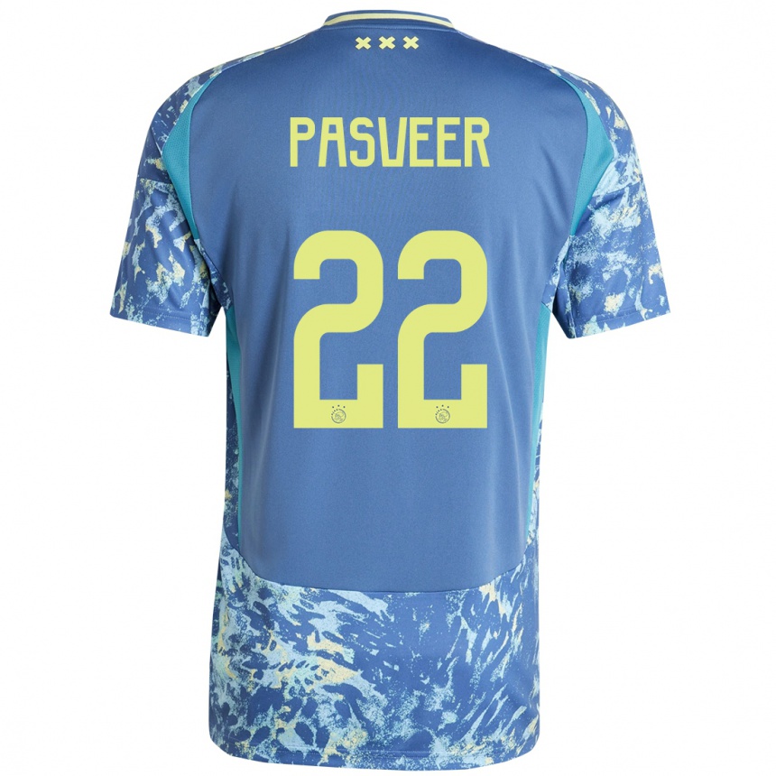 Kids Football Remko Pasveer #22 Grey Blue Yellow Away Jersey 2024/25 T-Shirt Australia