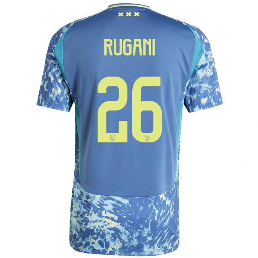 Kids Football Daniele Rugani #26 Grey Blue Yellow Away Jersey 2024/25 T-Shirt Australia