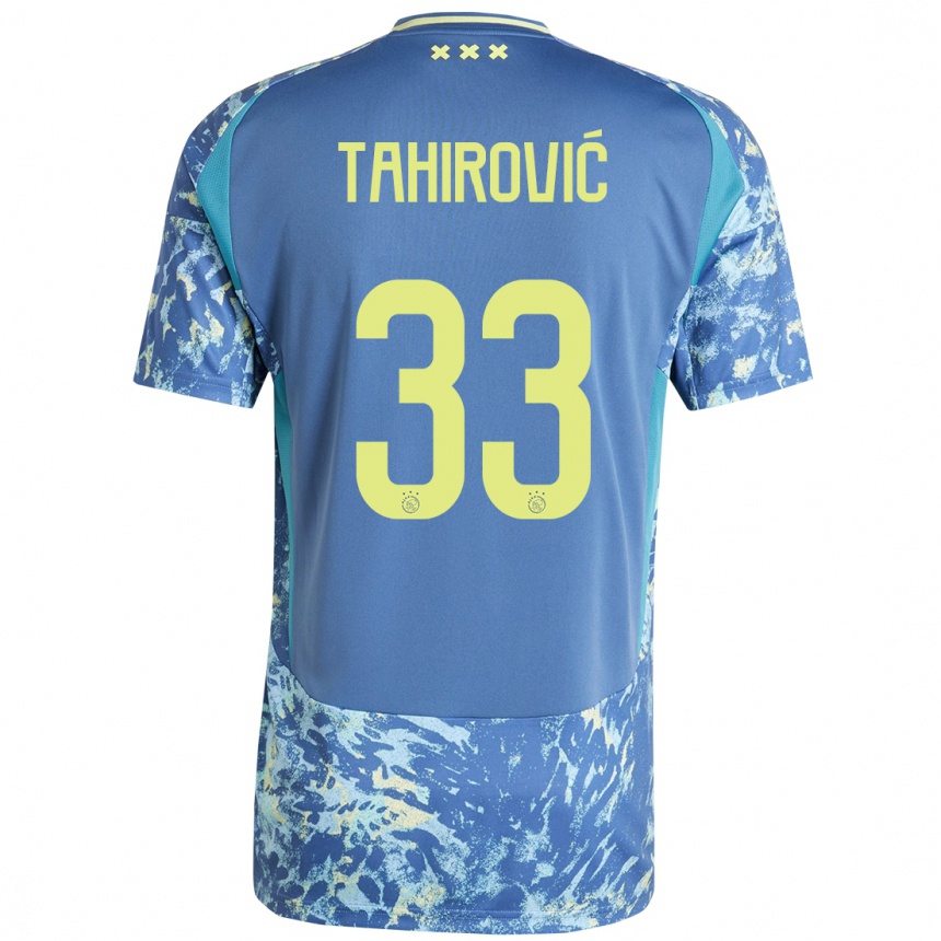 Kids Football Benjamin Tahirovic #33 Grey Blue Yellow Away Jersey 2024/25 T-Shirt Australia