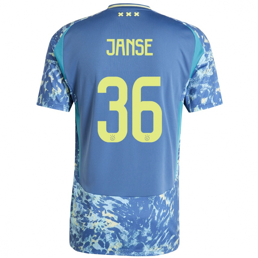 Kids Football Dies Janse #36 Grey Blue Yellow Away Jersey 2024/25 T-Shirt Australia