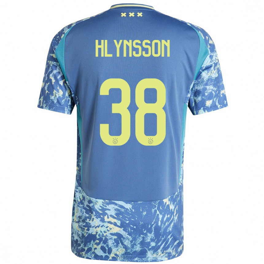 Kids Football Kristian Hlynsson #38 Grey Blue Yellow Away Jersey 2024/25 T-Shirt Australia