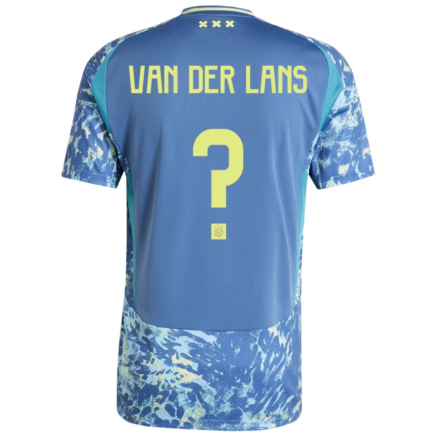 Kids Football Mylo Van Der Lans #0 Grey Blue Yellow Away Jersey 2024/25 T-Shirt Australia