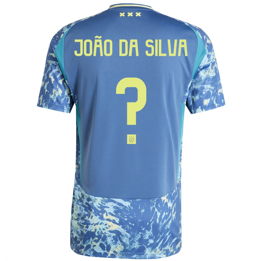 Kids Football Miguel João Da Silva #0 Grey Blue Yellow Away Jersey 2024/25 T-Shirt Australia