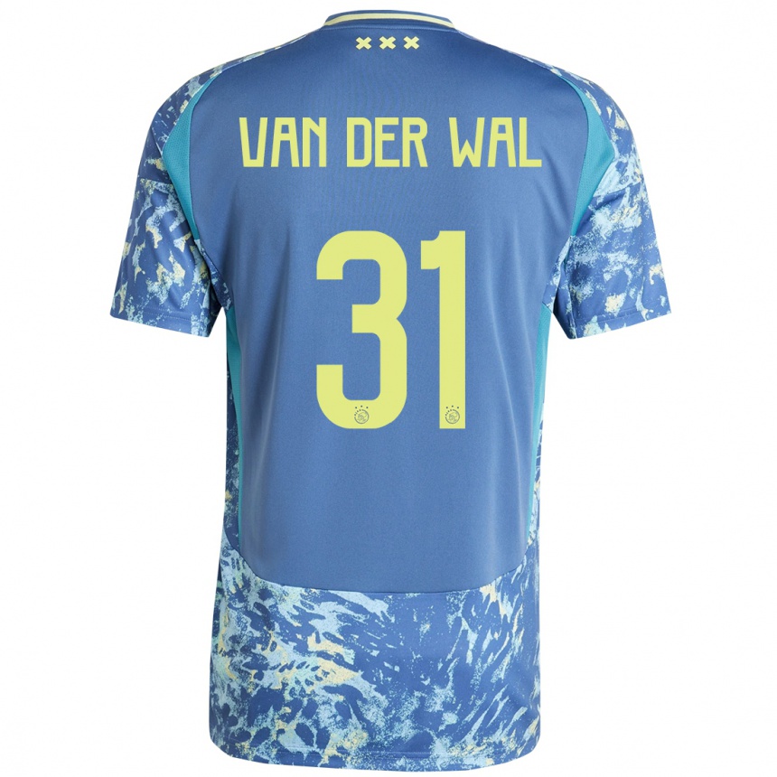 Kids Football Dionne Van Der Wal #31 Grey Blue Yellow Away Jersey 2024/25 T-Shirt Australia