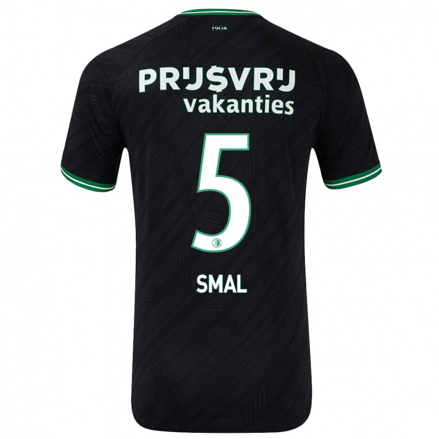 Kids Football Gijs Smal #5 Black Green Away Jersey 2024/25 T-Shirt Australia