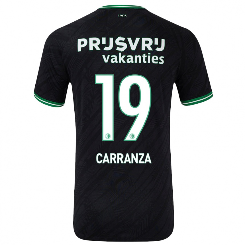 Kids Football Julián Carranza #19 Black Green Away Jersey 2024/25 T-Shirt Australia