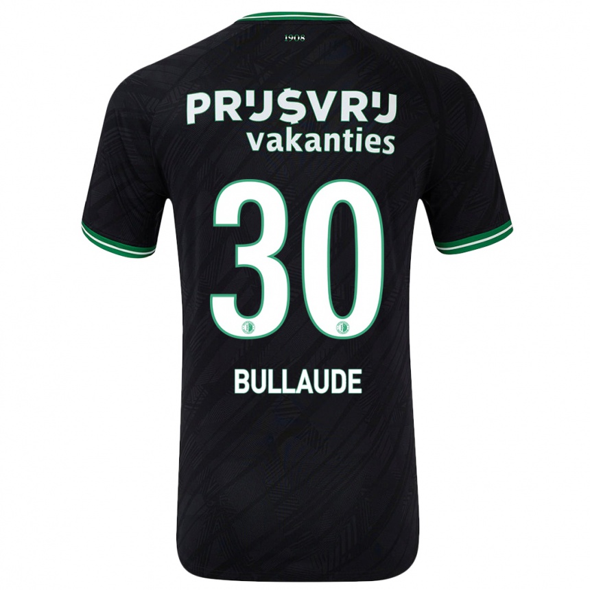 Kids Football Ezequiel Bullaude #30 Black Green Away Jersey 2024/25 T-Shirt Australia