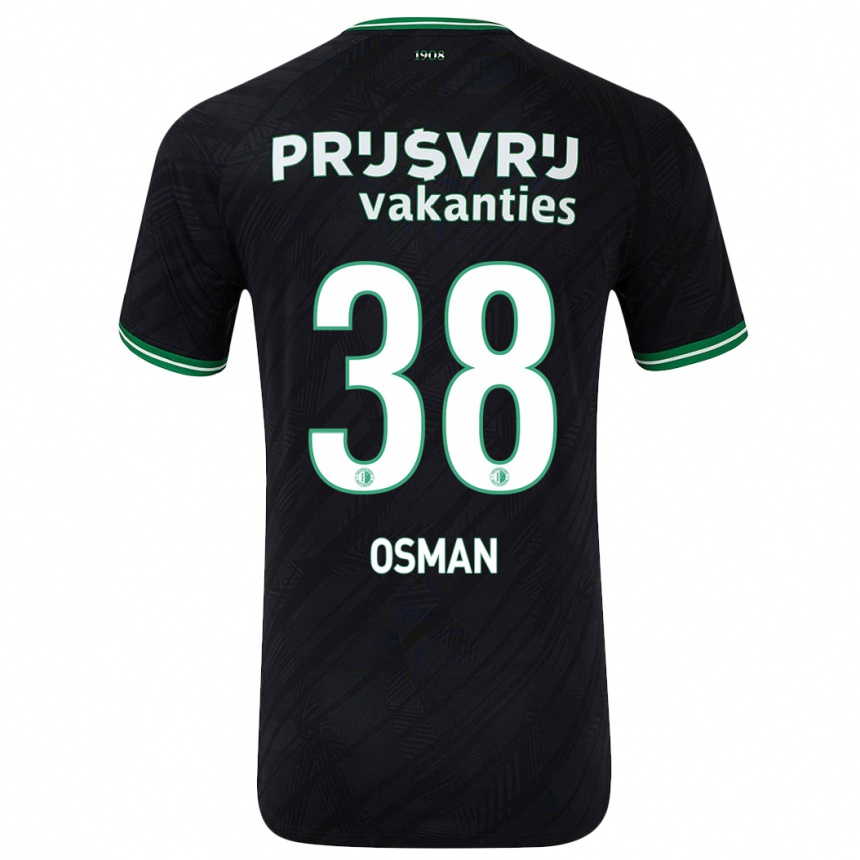 Kids Football Ibrahim Osman #38 Black Green Away Jersey 2024/25 T-Shirt Australia