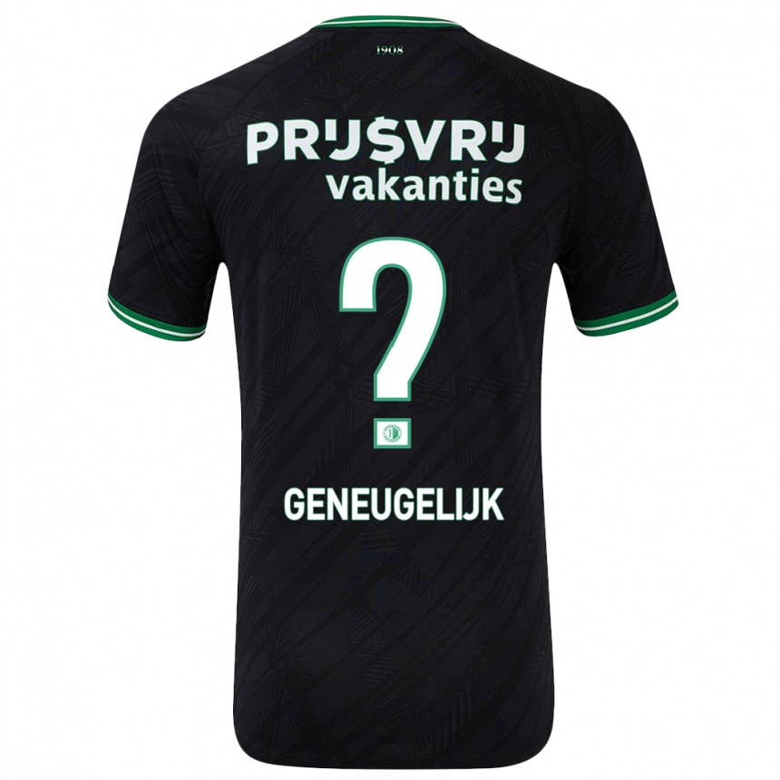 Kids Football Ivar Geneugelijk #0 Black Green Away Jersey 2024/25 T-Shirt Australia