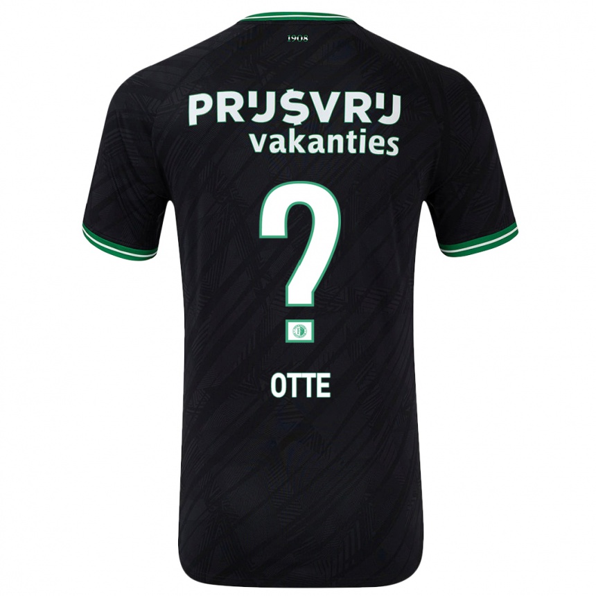 Kids Football Björn Otte #0 Black Green Away Jersey 2024/25 T-Shirt Australia