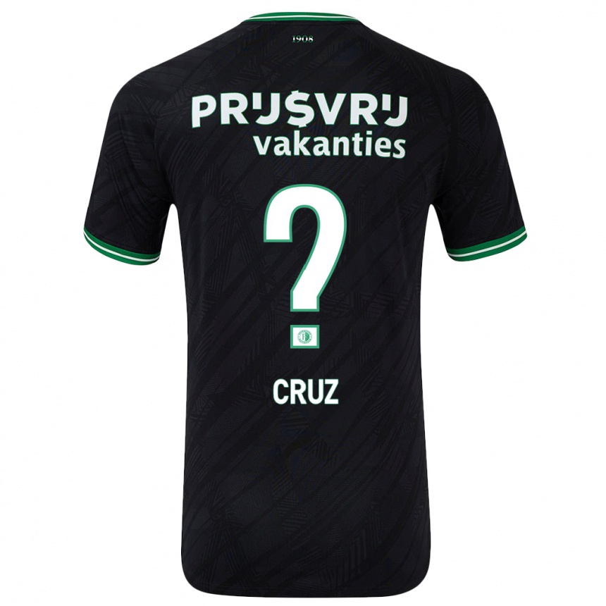 Kids Football Marley Cruz #0 Black Green Away Jersey 2024/25 T-Shirt Australia