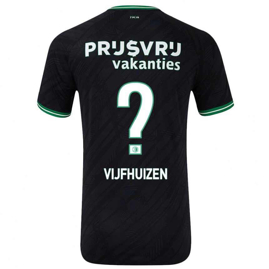 Kids Football Beer Vijfhuizen #0 Black Green Away Jersey 2024/25 T-Shirt Australia