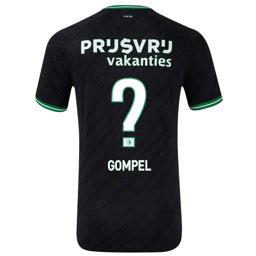 Kids Football Moreno Gompel #0 Black Green Away Jersey 2024/25 T-Shirt Australia