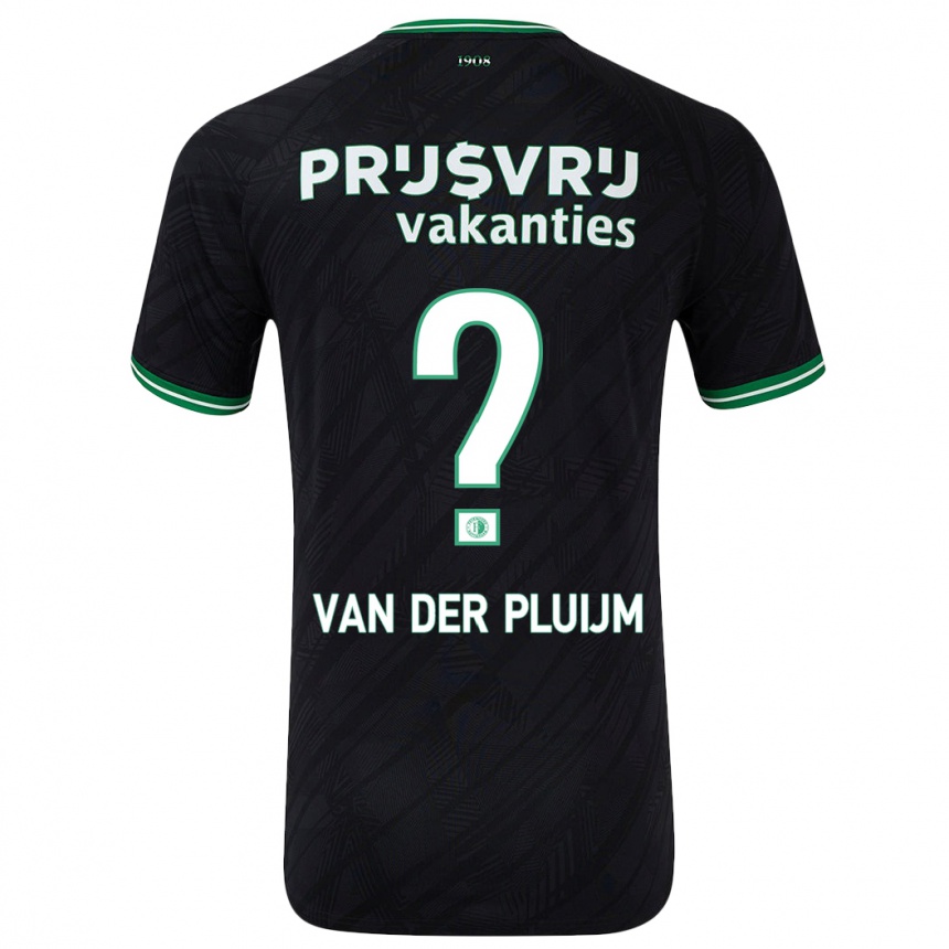 Kids Football Marvin Van Der Pluijm #0 Black Green Away Jersey 2024/25 T-Shirt Australia