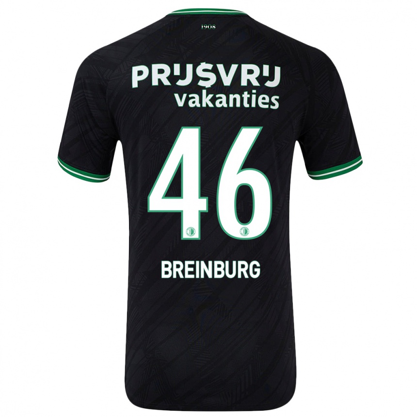 Kids Football Rainey Breinburg #46 Black Green Away Jersey 2024/25 T-Shirt Australia