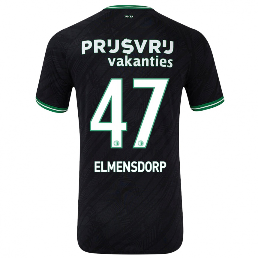 Kids Football Paris Elmensdorp #47 Black Green Away Jersey 2024/25 T-Shirt Australia