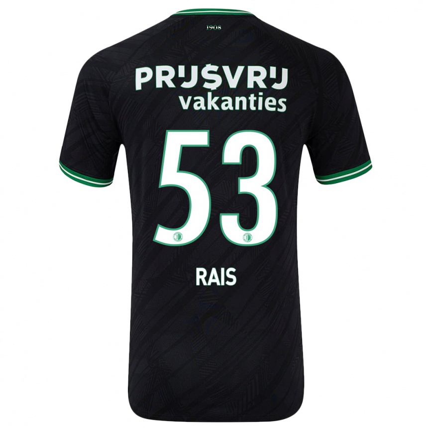 Kids Football Amir Rais #53 Black Green Away Jersey 2024/25 T-Shirt Australia