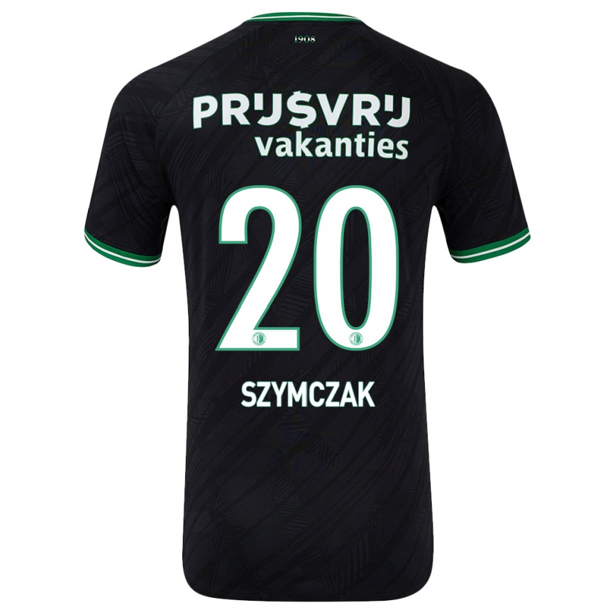 Kids Football Olivia Szymczak #20 Black Green Away Jersey 2024/25 T-Shirt Australia