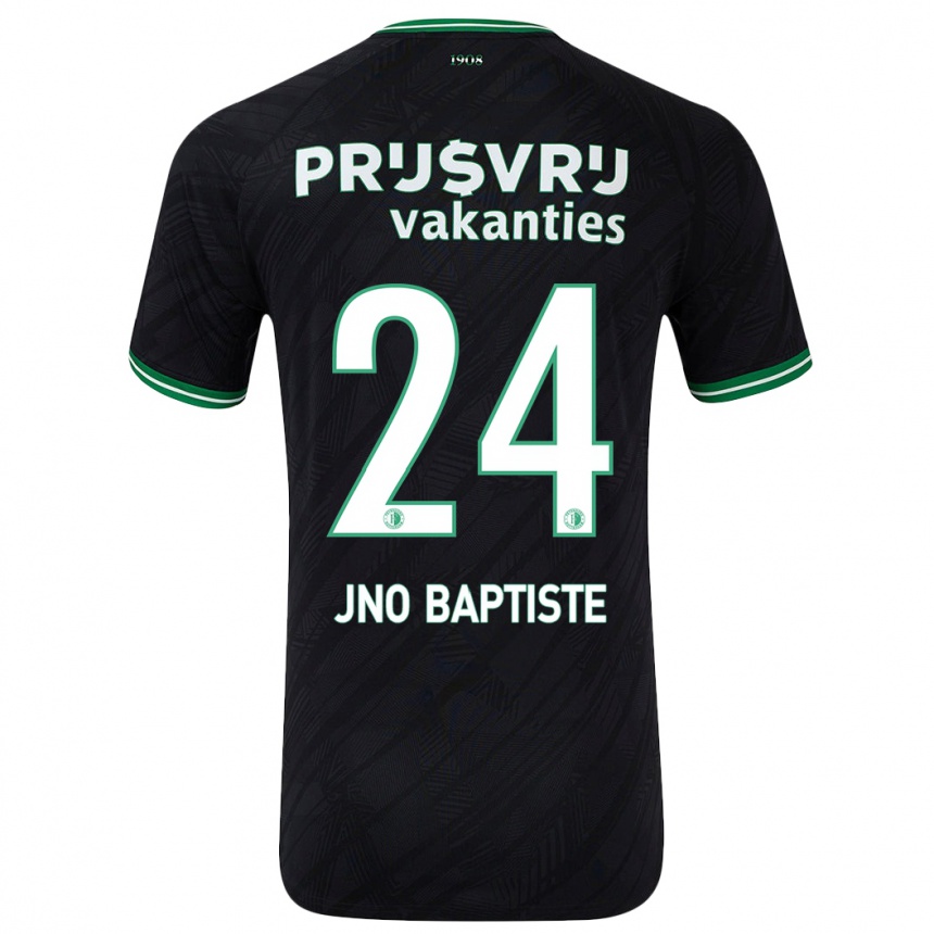 Kids Football Bridget Jno Baptiste #24 Black Green Away Jersey 2024/25 T-Shirt Australia