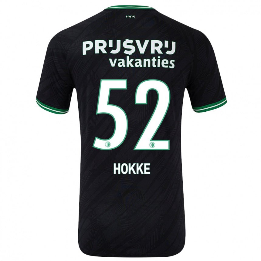 Kids Football Milan Hokke #52 Black Green Away Jersey 2024/25 T-Shirt Australia