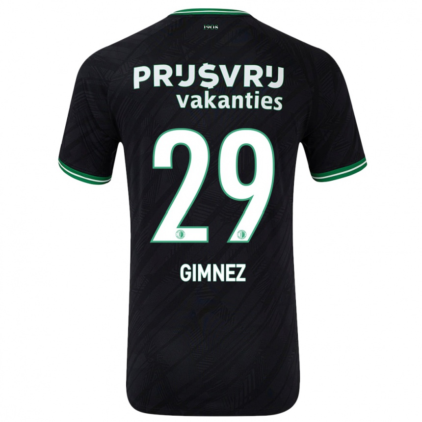 Kids Football Santiago Gimnez #29 Black Green Away Jersey 2024/25 T-Shirt Australia