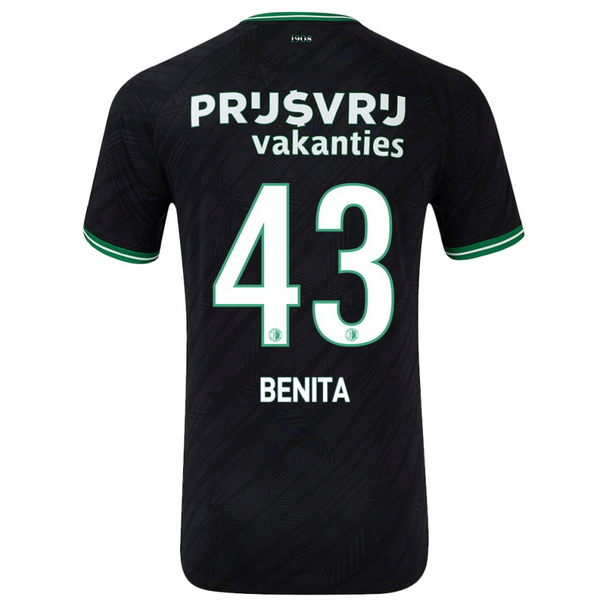 Kids Football Mimeirhel Benita #43 Black Green Away Jersey 2024/25 T-Shirt Australia