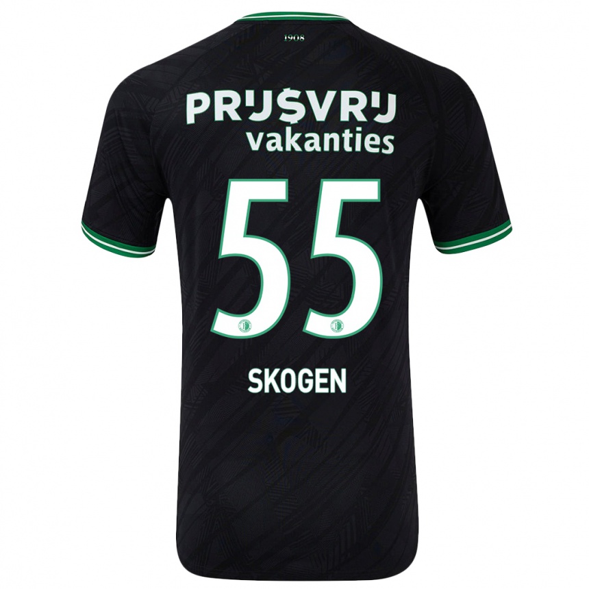 Kids Football Sondre Skogen #55 Black Green Away Jersey 2024/25 T-Shirt Australia