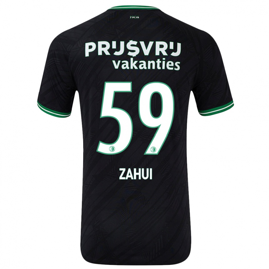 Kids Football Nesta Zahui #59 Black Green Away Jersey 2024/25 T-Shirt Australia