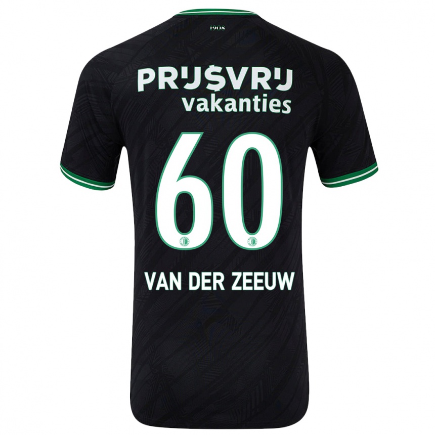 Kids Football Twan Van Der Zeeuw #60 Black Green Away Jersey 2024/25 T-Shirt Australia