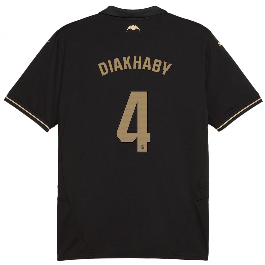 Kids Football Mouctar Diakhaby #4 Black Away Jersey 2024/25 T-Shirt Australia