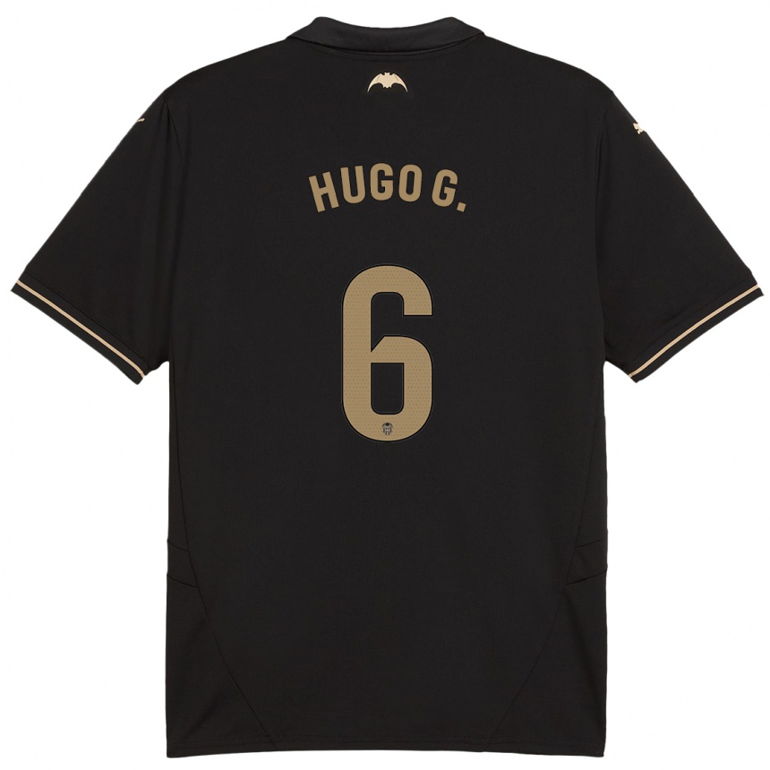 Kids Football Hugo Guillamón #6 Black Away Jersey 2024/25 T-Shirt Australia