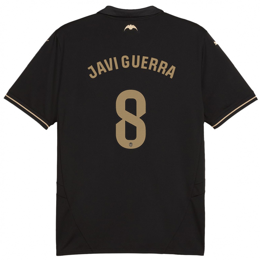 Kids Football Javi Guerra #8 Black Away Jersey 2024/25 T-Shirt Australia