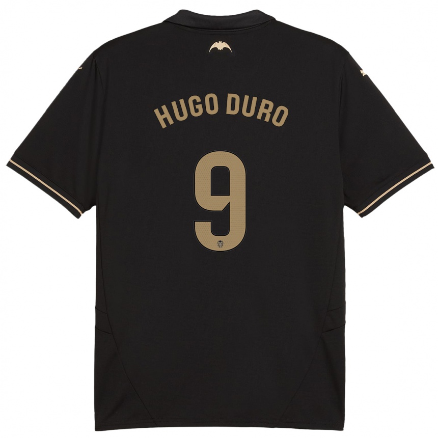 Kids Football Hugo Duro #9 Black Away Jersey 2024/25 T-Shirt Australia