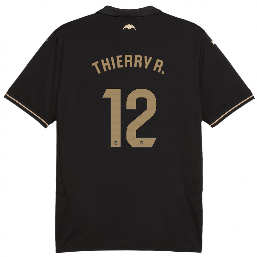 Kids Football Thierry Correia #12 Black Away Jersey 2024/25 T-Shirt Australia