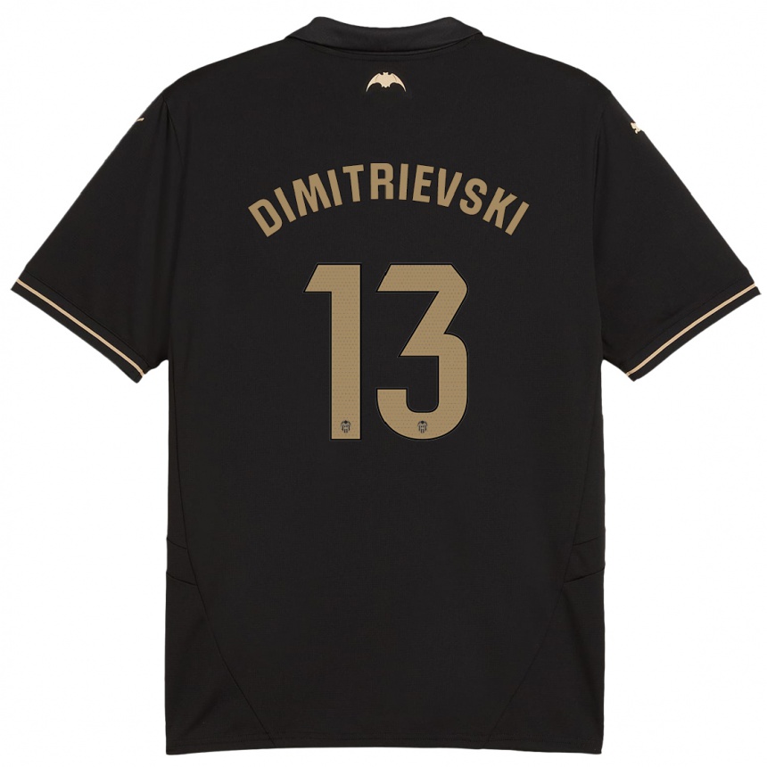 Kids Football Stole Dimitrievski #13 Black Away Jersey 2024/25 T-Shirt Australia