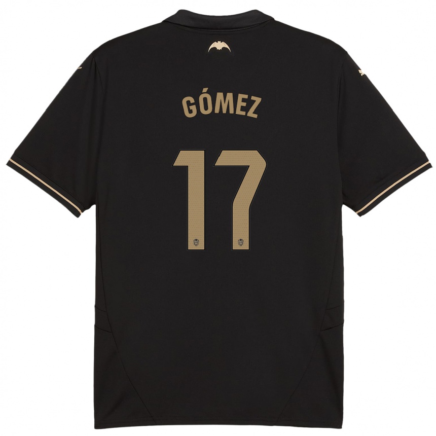 Kids Football Dani Gómez #17 Black Away Jersey 2024/25 T-Shirt Australia