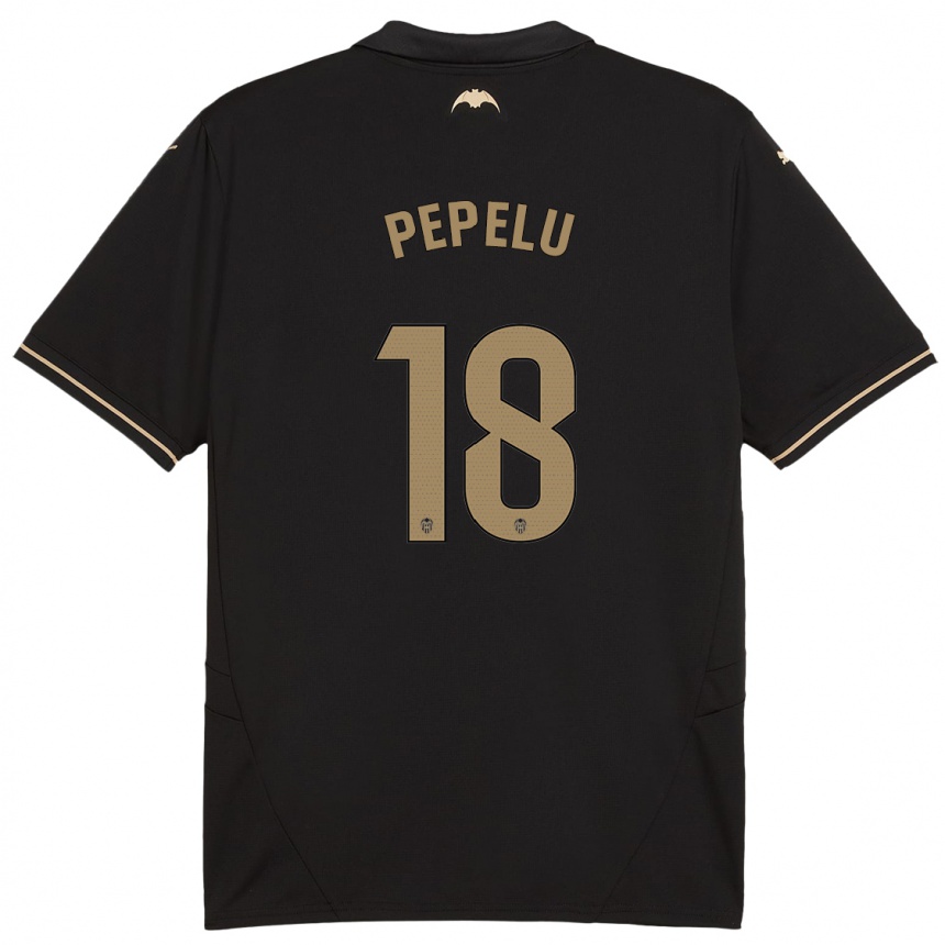 Kids Football Pepelu #18 Black Away Jersey 2024/25 T-Shirt Australia